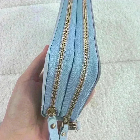 Trendy Color-Block Long Wallet  with Multiple Compartments - - Picture 3 of 9